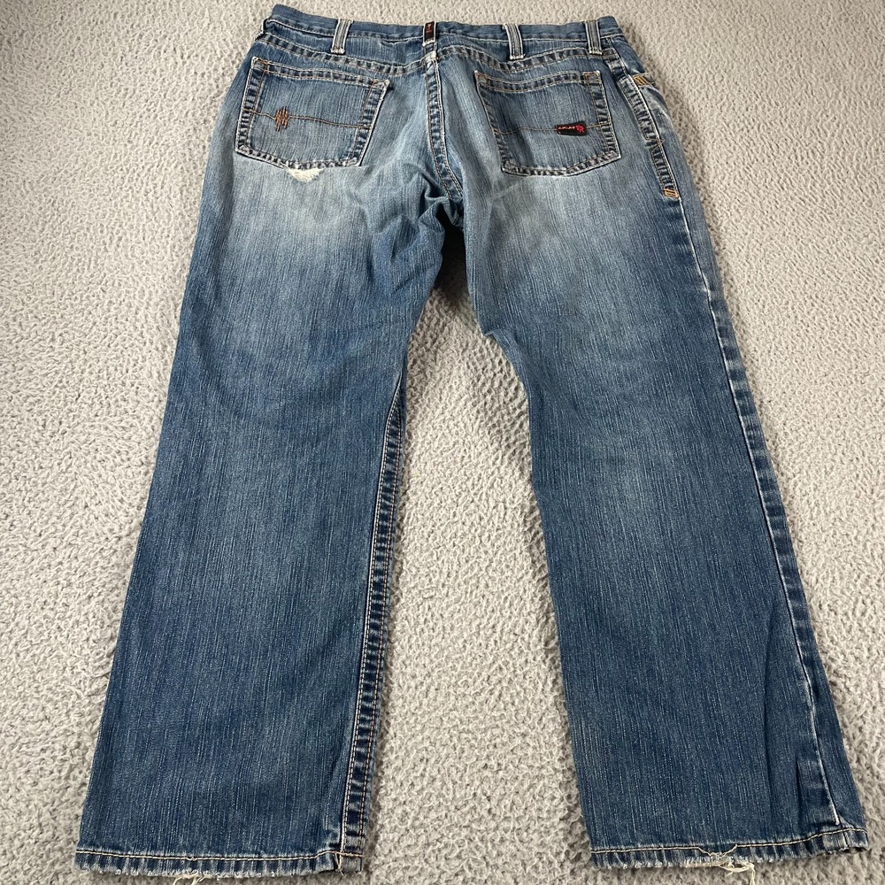 ARIAT FR Low Rise M4 Low Rise Boot Cut Jeans Size 36x30 CAT2 Work Fire Resistant - Picture 9 of 13